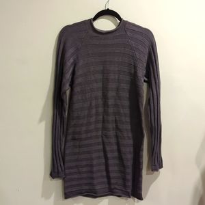 Armani collezioni grey sweater dress silk and cashmere
